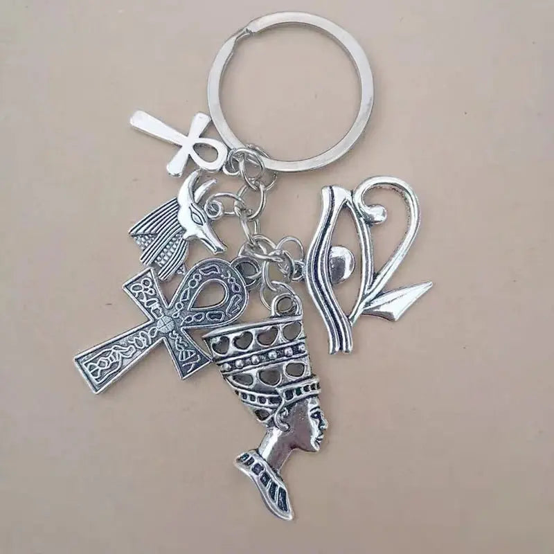 Egypt Egyptian Amulet Keychains Women Jewelry Accessories Ankh Charms Chain Wedding Souvenir Gift for Guest Kids Personalized - Sands Of Giza