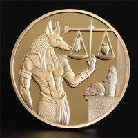 1pc Gold Plated Egypt Death Protector Anubis Coin Copy Coins Egyptian God Of Death Commemorative Coins Collection Gift - Sands Of Giza