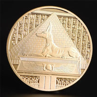 1pc Gold Plated Egypt Death Protector Anubis Coin Copy Coins Egyptian God Of Death Commemorative Coins Collection Gift - Sands Of Giza