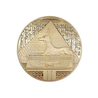 1pc Gold Plated Egypt Death Protector Anubis Coin Copy Coins Egyptian God Of Death Commemorative Coins Collection Gift - Sands Of Giza