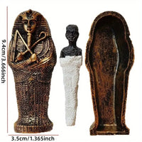 Ancient Egyptian Egypt Coffin With Mummy Figurine Resin Craft Art Decor CollectibleHome Decor Miniature Craft Collectibles - Sands Of Giza