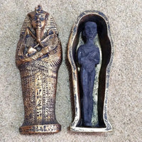 Ancient Egyptian Egypt Coffin With Mummy Figurine Resin Craft Art Decor CollectibleHome Decor Miniature Craft Collectibles - Sands Of Giza