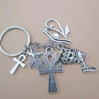 Egypt Egyptian Amulet Keychains Women Jewelry Accessories Ankh Charms Chain Wedding Souvenir Gift for Guest Kids Personalized - Sands Of Giza