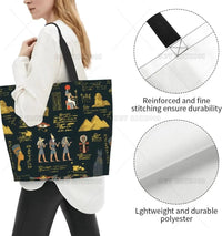 Egyptian Styles Tote Shoulder Bag Hieroglyphs Bags Storage Handle Shopping Bag Portable Egypt Bag Supermarket Bag Fashion - Sands Of Giza