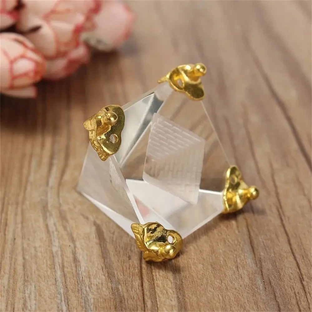 Energy Healing Small Feng Shui Egypt Egyptian Crystal Clear Pyramid Reiki Healing Prism Amulet Ornaments Desk Decor Gift - Sands Of Giza