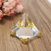 Energy Healing Small Feng Shui Egypt Egyptian Crystal Clear Pyramid Reiki Healing Prism Amulet Ornaments Desk Decor Gift - Sands Of Giza