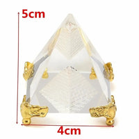 Energy Healing Small Feng Shui Egypt Egyptian Crystal Clear Pyramid Reiki Healing Prism Amulet Ornaments Desk Decor Gift - Sands Of Giza