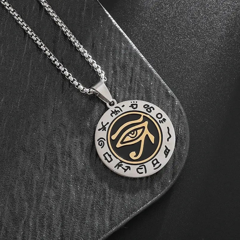 Eye of Horus Necklace Evil Eye Pendant Ancient Egypt Protection Necklace Jewelry Gift Men and Women Spiritual Amulets - Sands Of Giza