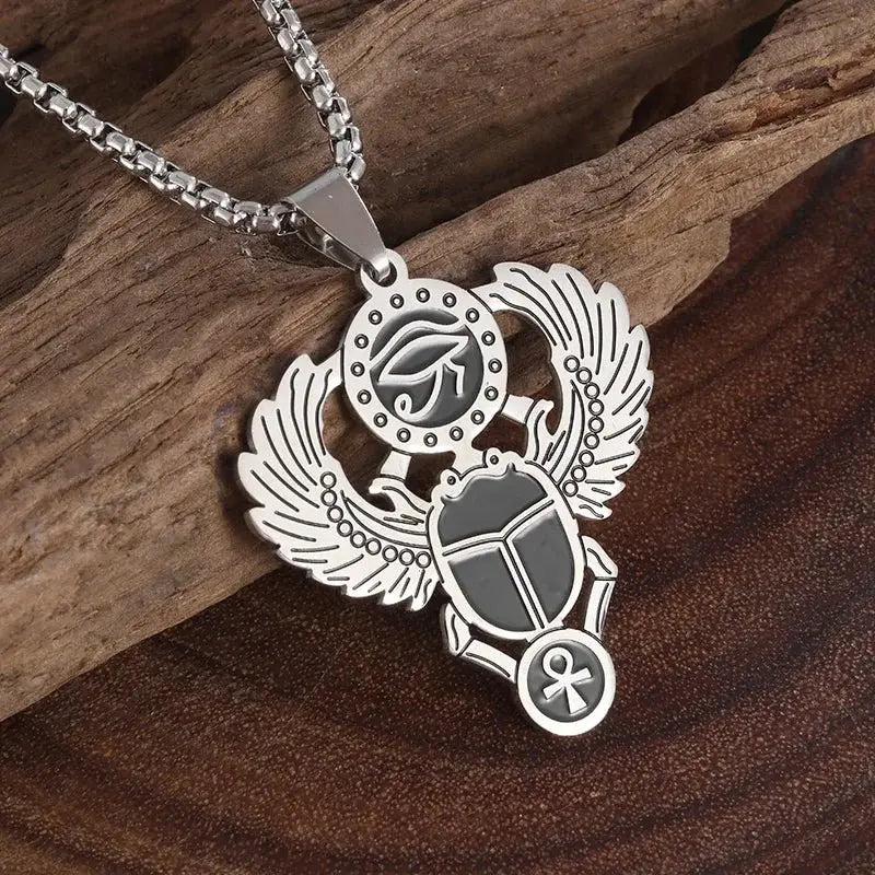 Eye of Horus Necklace Evil Eye Pendant Ancient Egypt Protection Necklace Jewelry Gift Men and Women Spiritual Amulets - Sands Of Giza