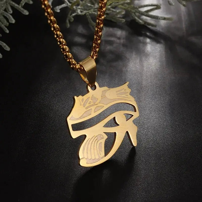 Eye of Horus Necklace Evil Eye Pendant Ancient Egypt Protection Necklace Jewelry Gift Men and Women Spiritual Amulets - Sands Of Giza