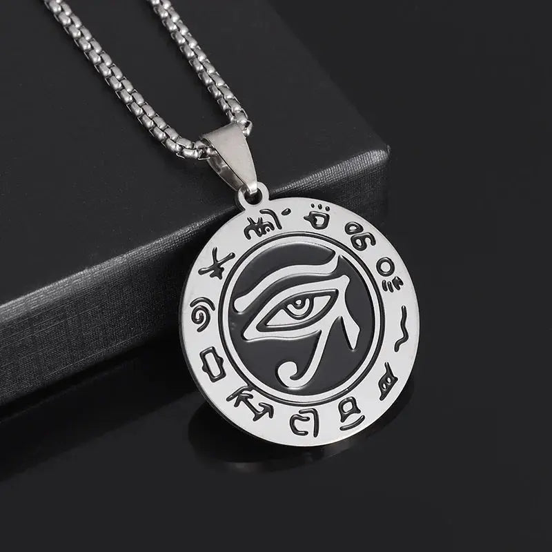 Eye of Horus Necklace Evil Eye Pendant Ancient Egypt Protection Necklace Jewelry Gift Men and Women Spiritual Amulets - Sands Of Giza
