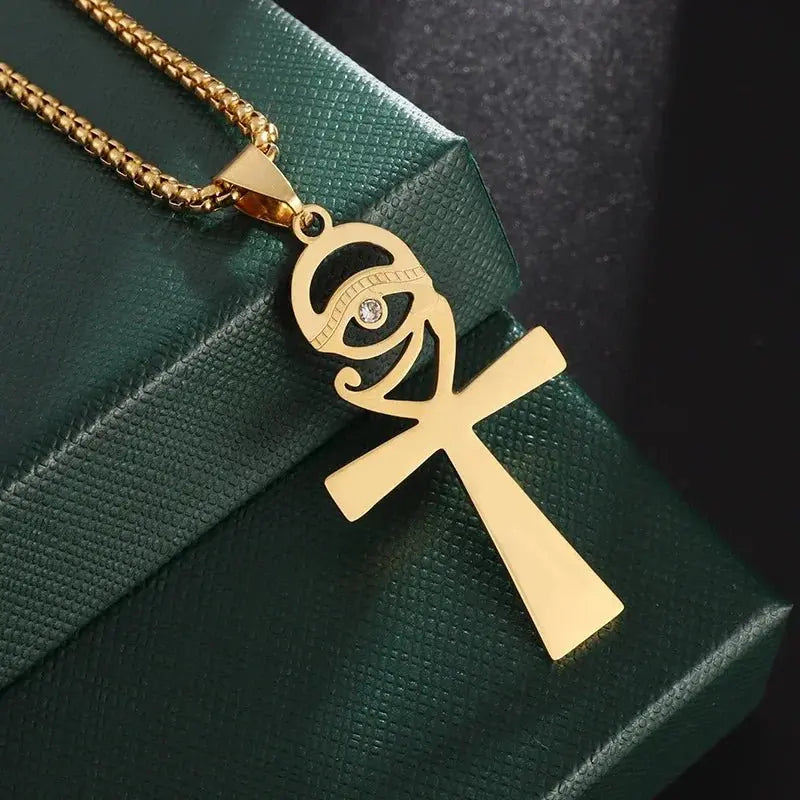 Eye of Horus Necklace Evil Eye Pendant Ancient Egypt Protection Necklace Jewelry Gift Men and Women Spiritual Amulets - Sands Of Giza