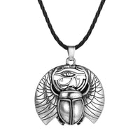 Kinitial Vintage Eye of Horus Egypt Protection Pendant Abalone Shell Bug Wildlife Necklace Scarab Woodland Animal Charm Jewelry - Sands Of Giza