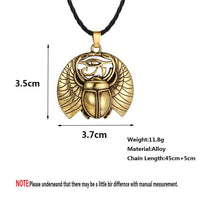 Kinitial Vintage Eye of Horus Egypt Protection Pendant Abalone Shell Bug Wildlife Necklace Scarab Woodland Animal Charm Jewelry - Sands Of Giza