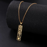 LIKGREAT Amulet Pendant Square Egyptian Ankh Hieroglyphs Necklaces Eye of Horus Ancient Egypt Goddess Wings Protection Jewelry - Sands Of Giza