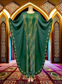 Muslim Woman Abaya femme Batwing Sleeve Diamonds Prayer Dress Moroccan Kaftan Dubai Saudi Robe Egypt Eid Islamic Clothing - Sands Of Giza