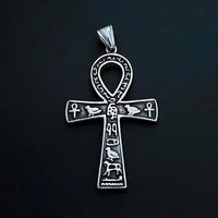 Stainless Steel Ancient Egypt Eye of Horus Pendant Necklace Vintage Egyptian Pharaoh Amulet Rune Men's Necklace Jewelry Gift - Sands Of Giza