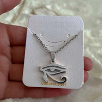 Stainless Steel Ancient Egypt Symbol Necklace Vintage Egyptian Pharaoh Eye of Horus Pendant Necklaces For Women Fashion Jewelry - Sands Of Giza